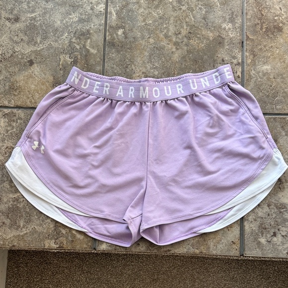Under Armour Women's Light Purple Athletic Shorts - Picture 1 of 4